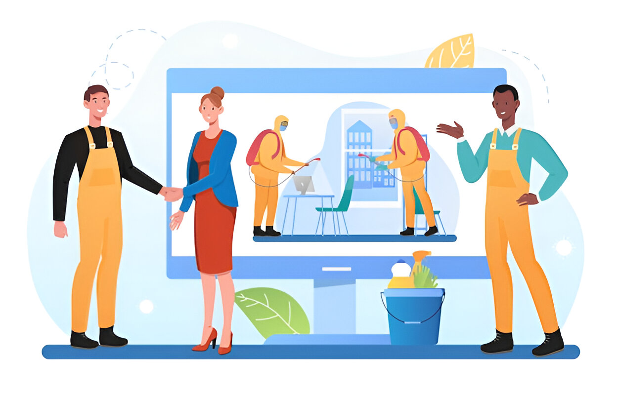 Professional team member in dark clothing